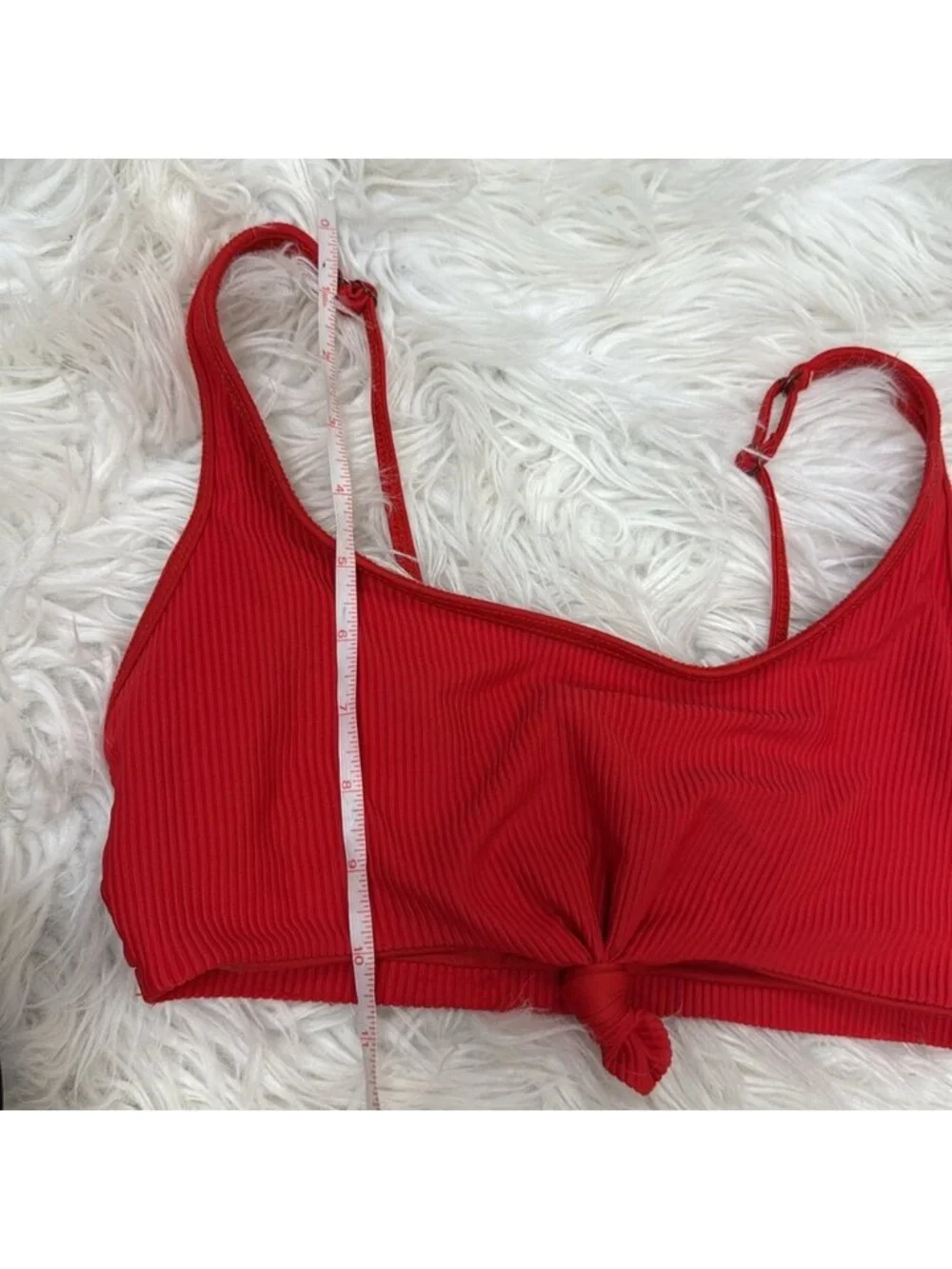 Frankie’s bikinis red Greer bikini set new no tags large swim